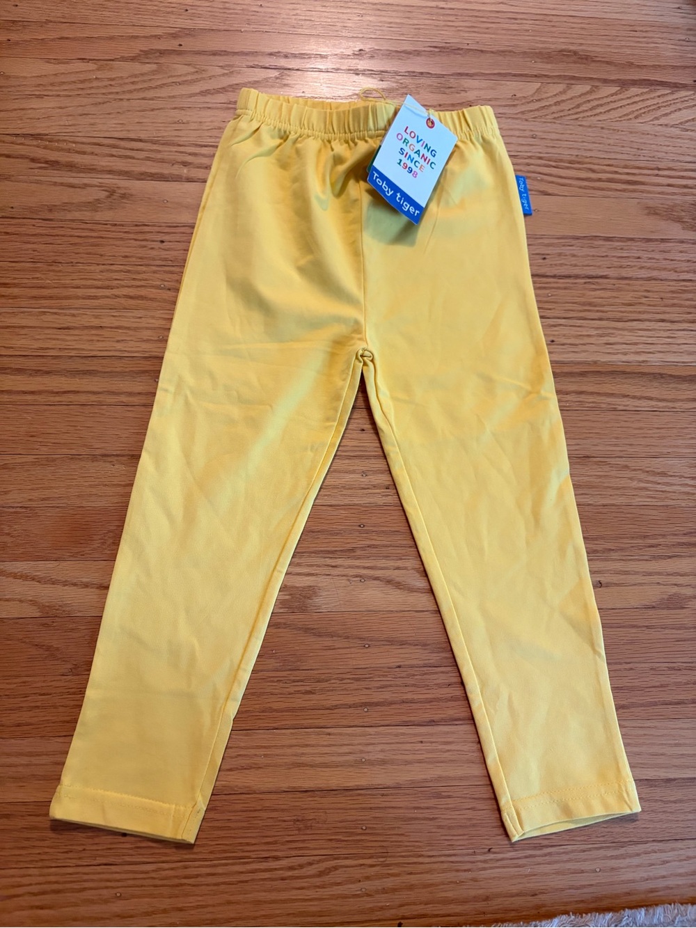 Toby Tiger Kids Yellow Organic Cotton Leggings